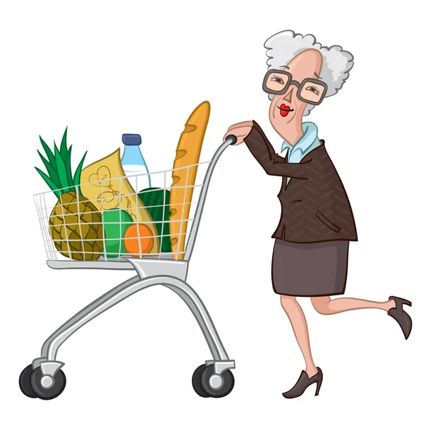 Compras de comestibles — Vector de stock