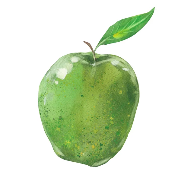 Watercolor apple — Stock Photo, Image