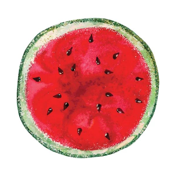 Aquarell-Wassermelone — Stockvektor