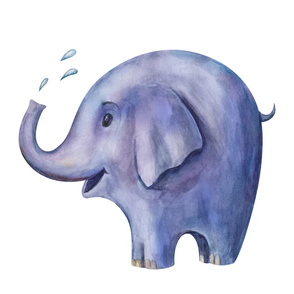 Ilustración del elefante azul — Foto de Stock