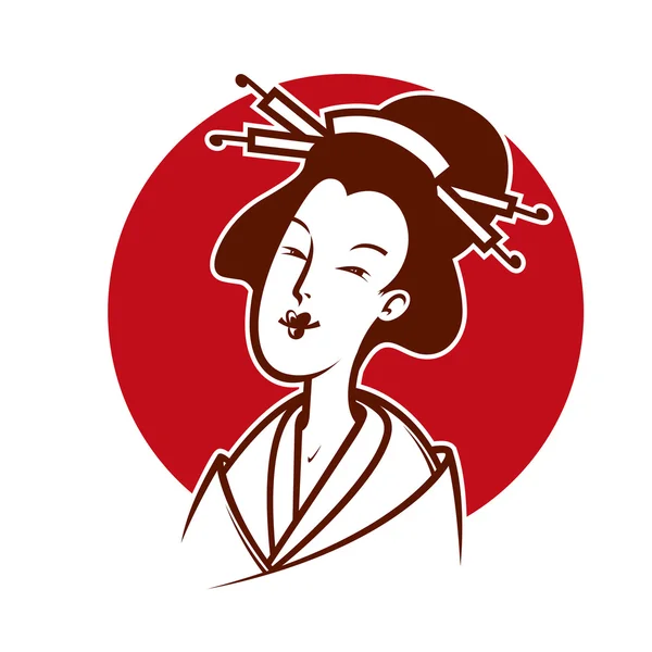 Vector Japanse vrouw — Stockvector