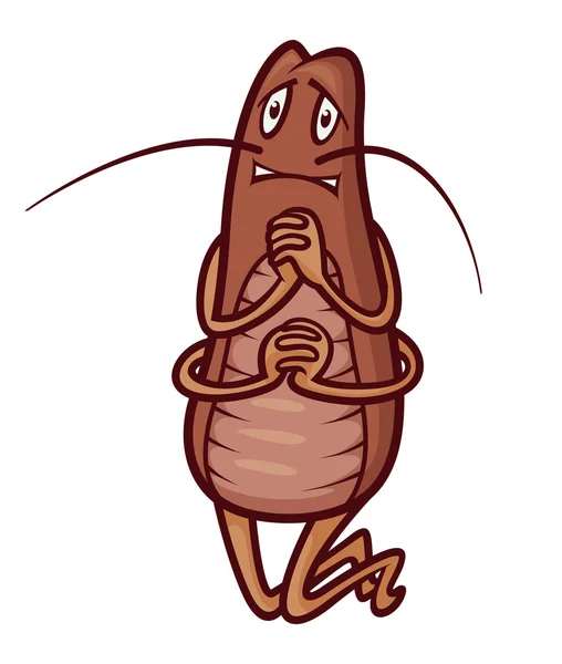 Cucaracha asustada — Vector de stock