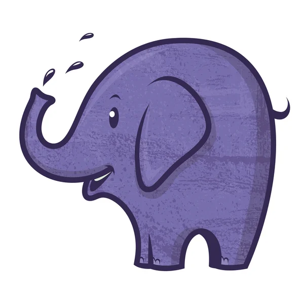 Ilustración del elefante azul — Vector de stock