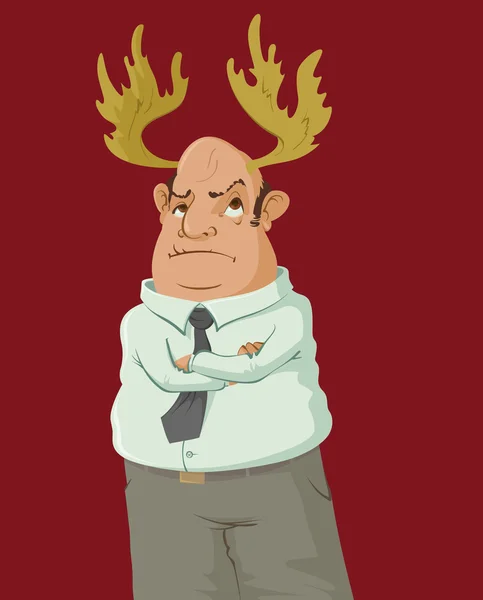 Man with horns — Stock Vector