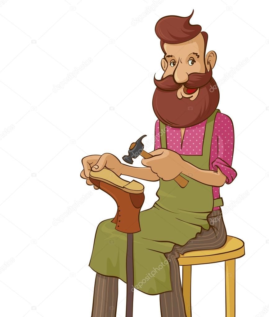 vector illustration of shoemaker