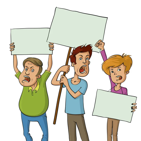 Group of protesters — Stock Vector