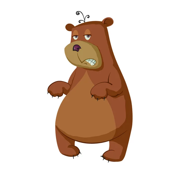 Sleepy bear cartoon — Stock Vector