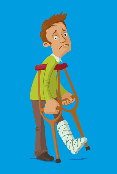 Человек с костылями
