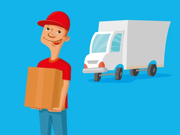 Delivery service man — Stock Vector