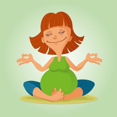 Doğum öncesi Yoga illüstrasyon