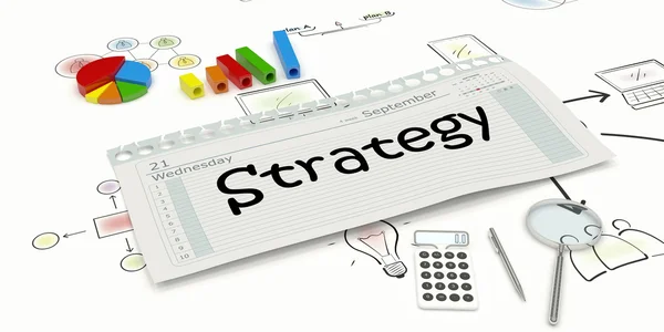 Die Businesskonzept-Strategie — Stockfoto