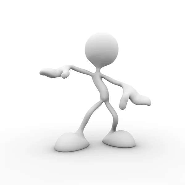 3d character dancing — Stock Photo, Image