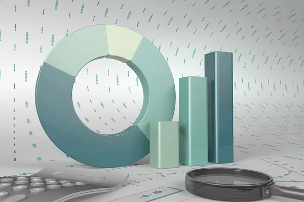 Graphs of financial analysis — Stock Photo, Image