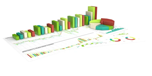 Kolirende Graphen — Stockfoto