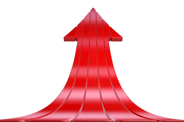3D červená šipka — Stock fotografie