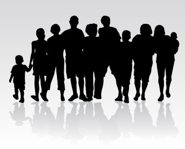 insan siluetleri arka plan