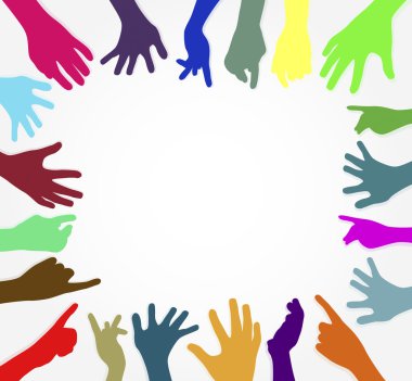 Eller kalabalık vektör kavram dans