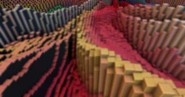 Değişen dalgalı desen canlandırması ile soyut arkaplan 