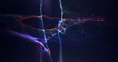 Soyut ışık izi efekti canlandırması, renk arkaplanı