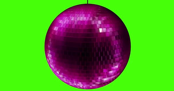 Disco Ball Animation Hintergrund Chromakey Schleife — Stockvideo