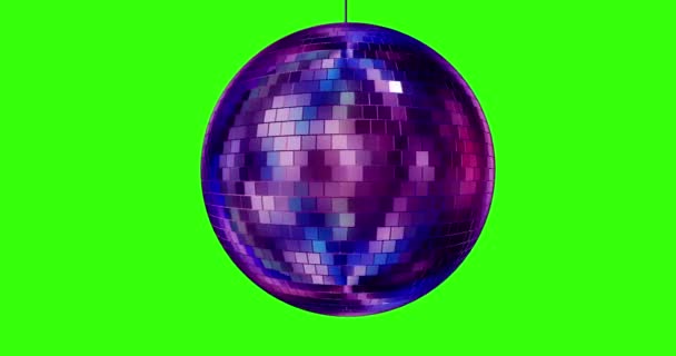 Disco Ball Animation Hintergrund Chromakey Schleife — Stockvideo