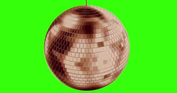 Disco Bal Animatie Achtergrond Chromakey Lus — Stockvideo