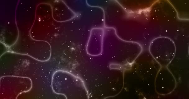 Soyut Parçacıklar Galaksi Canlandırma Arkaplanı — Stok video