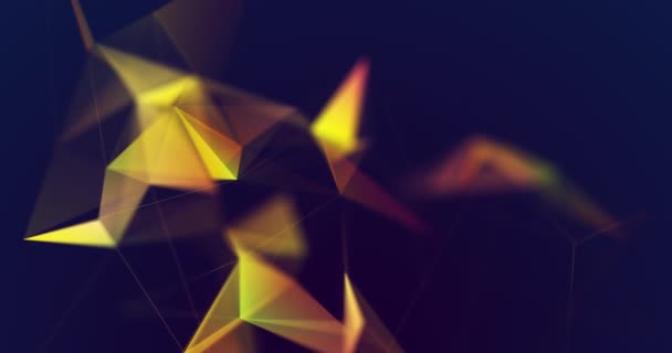 Abstract Plexus Shapes Concept Background Animation — ストック動画