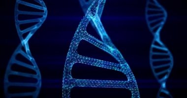 Soyut DNA molekülü yapı konsepti animasyon arkaplan döngüsü