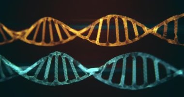 Soyut DNA molekülü yapı konsepti animasyon arkaplan döngüsü