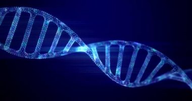 Soyut DNA molekülü yapı konsepti animasyon arkaplan döngüsü
