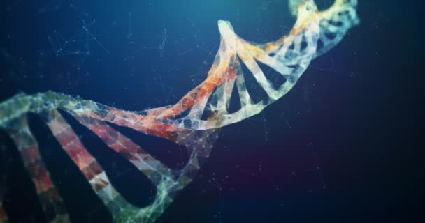 Abstract Dna Molecule Structure Concept Animazione Background Loop — Video Stock