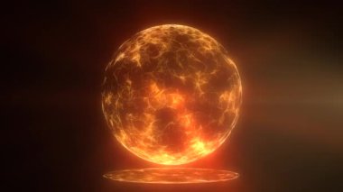 Plexus animasyon arkaplan döngüsü ile kavram küresi dönüyor