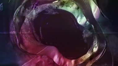 Soyut şekiller renkli sıvılar konsepti animasyon