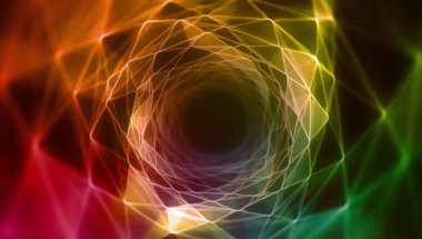Satır bağlantıları döngü canlandırması ile Geometrik soyut arkaplan