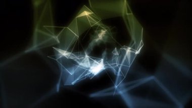 Satır bağlantıları döngü canlandırması ile Geometrik soyut arkaplan