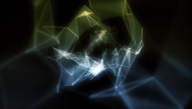 Satır bağlantıları döngü canlandırması ile Geometrik soyut arkaplan