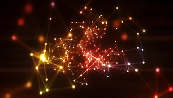 Fond abstrait géométrique avec lignes connexions boucle animation