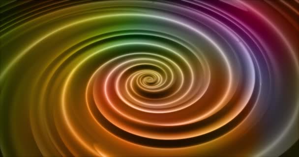 Абстрактная Спиральная Цветовая Анимация — стоковое видео
