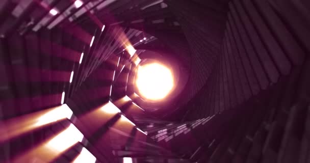 Abstract Tunnel Glanzende Achtergrond Animatie — Stockvideo