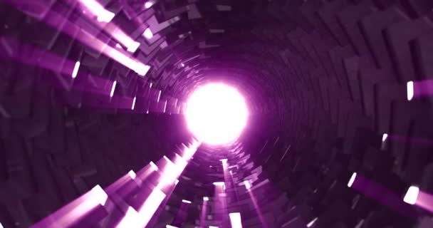 Abstract Tunnel Glanzende Achtergrond Animatie — Stockvideo