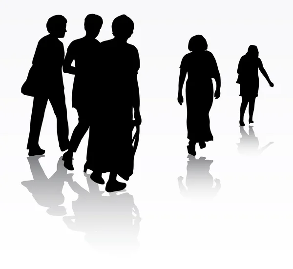 People silhouettes — Stock Vector