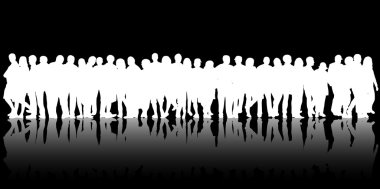 People silhouettes clipart