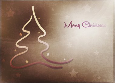 Noel ağacı ile kart