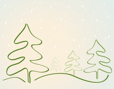 Noel ağacı ile kart