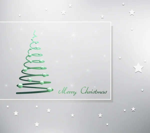 การ์ดกับต้นคริสต์มาส — ภาพเวกเตอร์สต็อก