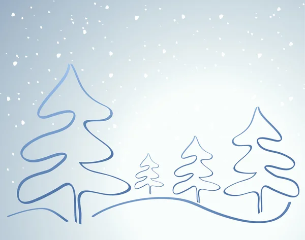 Tarjeta con árbol de Navidad — Archivo Imágenes Vectoriales