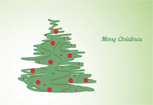 การ์ดกับต้นคริสต์มาส — ภาพเวกเตอร์สต็อก