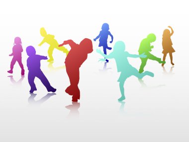 dans eden çocuklar silhouettes