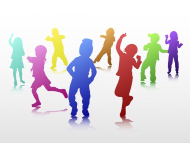 dans eden çocuklar silhouettes